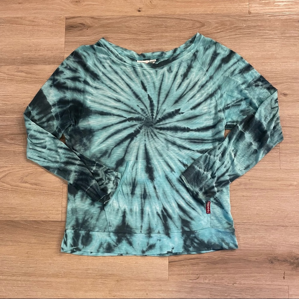 3/$25Hard Tail blue tie dye long sleeve tee xs